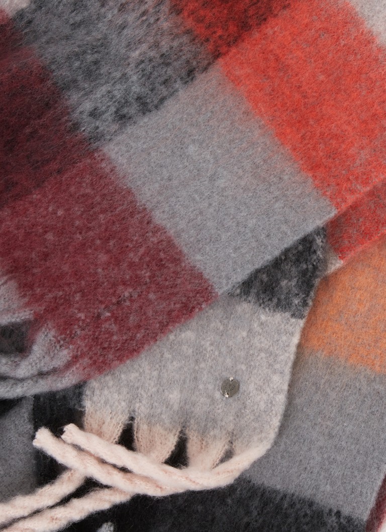 Liever Laag Gevaar Fraas Sjaal met franjes 230 x 40 cm • Rood • de Bijenkorf