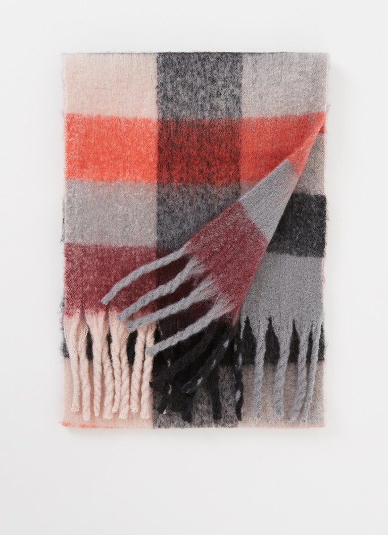 Liever Laag Gevaar Fraas Sjaal met franjes 230 x 40 cm • Rood • de Bijenkorf