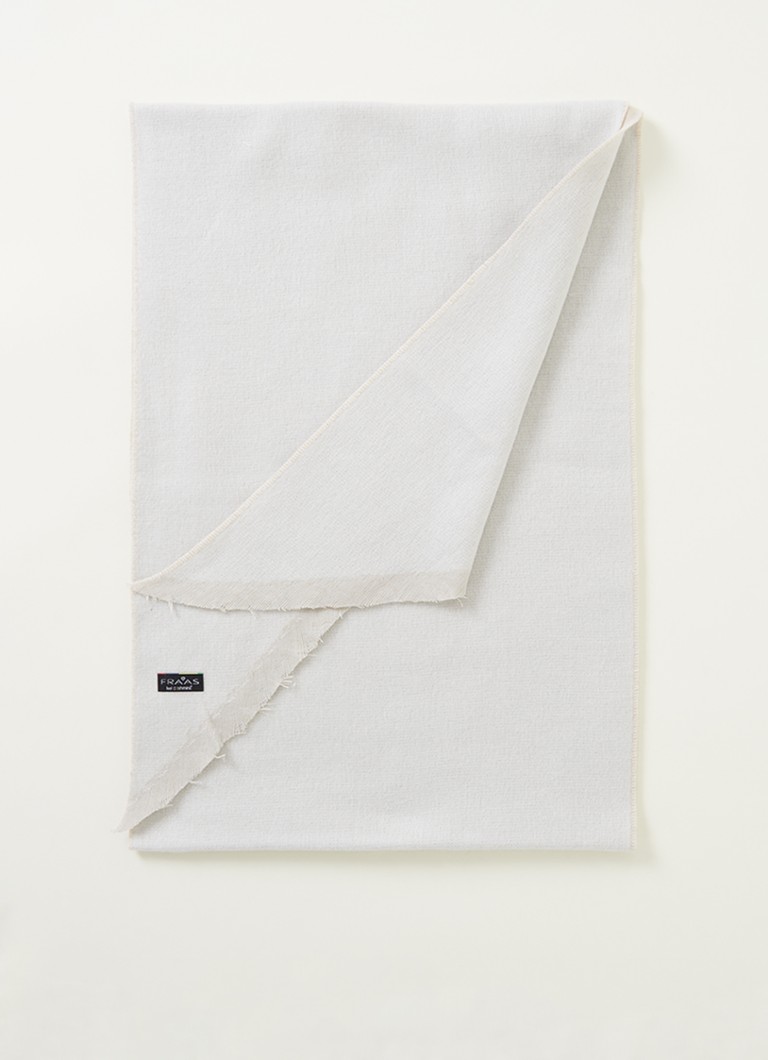 Fraas - Sjaal met gerafelde zoom 240 x 40 cm - Vanillegeel
