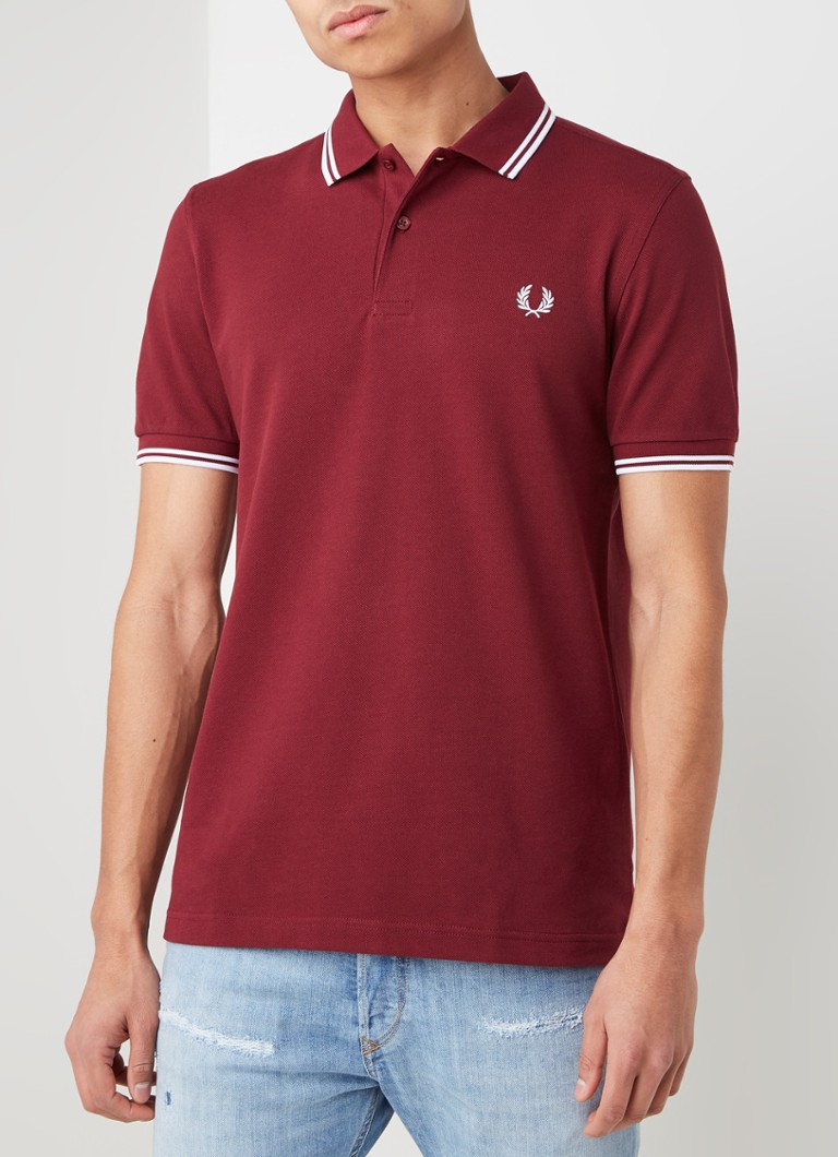 fred perry polo bordeaux rood