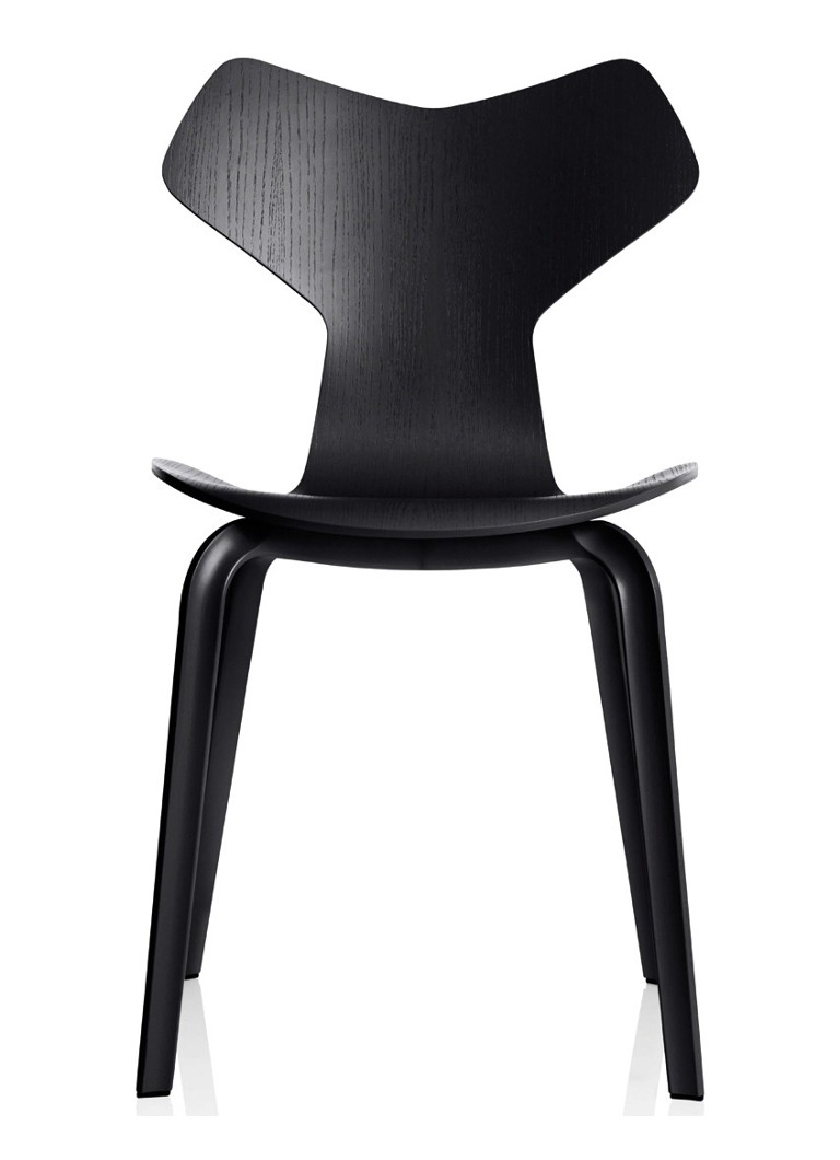 fritz hansen grand prix chair wood stoel gekleurd essen zwart de bijenkorf