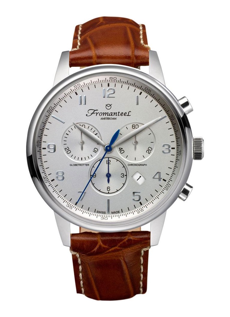 Fromanteel - Horloge Globetrotter Chrono GT-0701-003 - Zilver