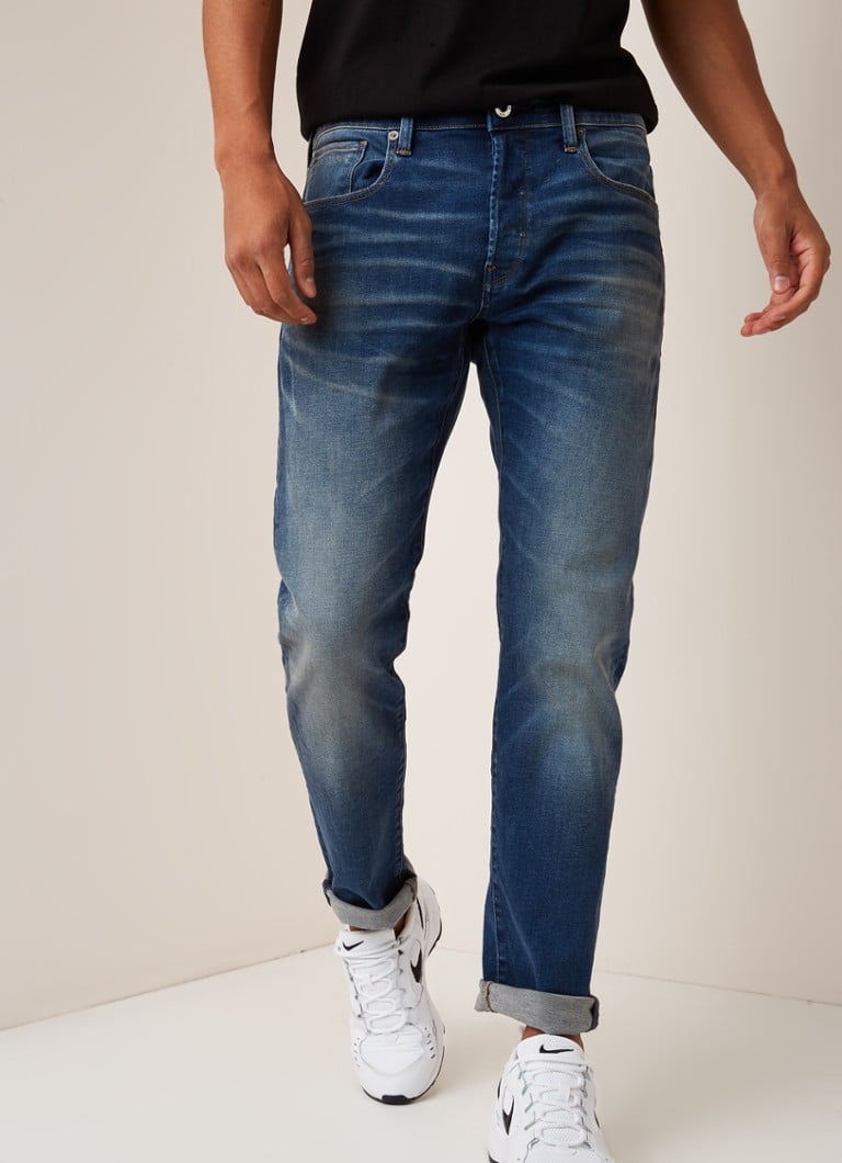 G-Star RAW - 3301 slim fit jeans met strech - Indigo