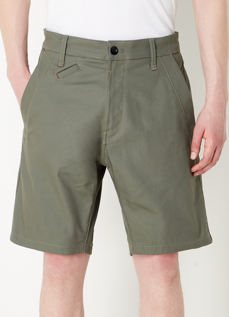 GStar RAW Loose fit korte broek met steekzakken • Bronsgroen • de Bijenkorf