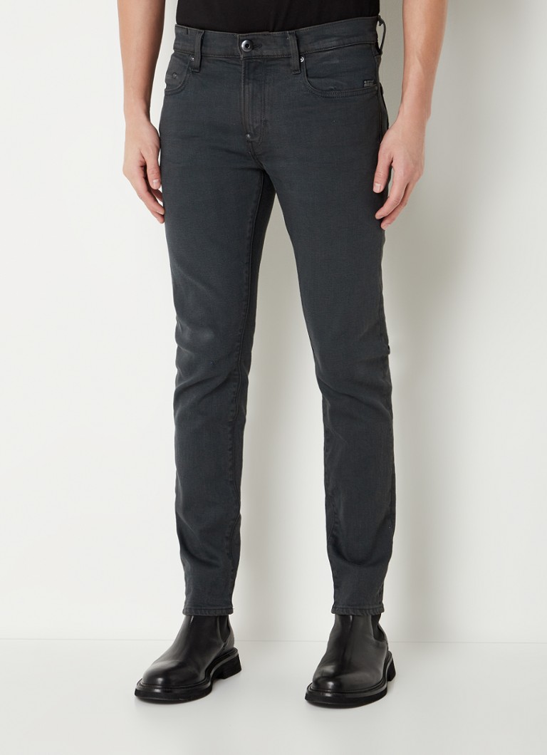 G-Star RAW - Revend FWD skinny jeans met ripped details - Antraciet