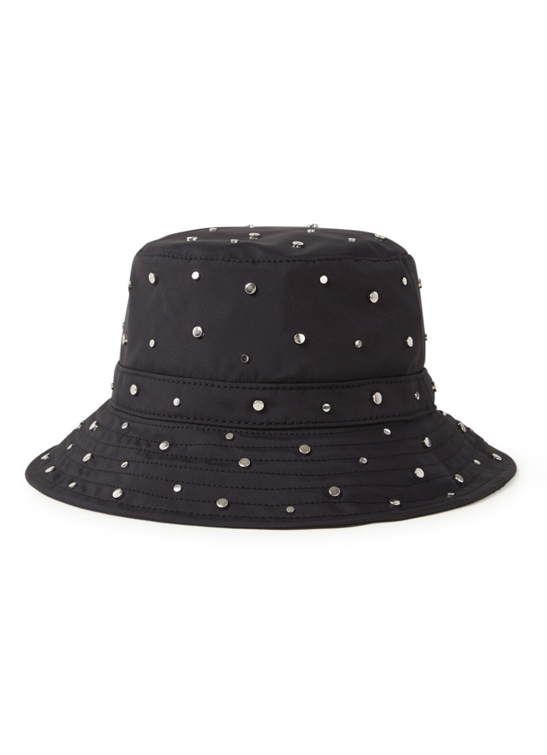 Ganni - Bucket hoed met studs - Zwart