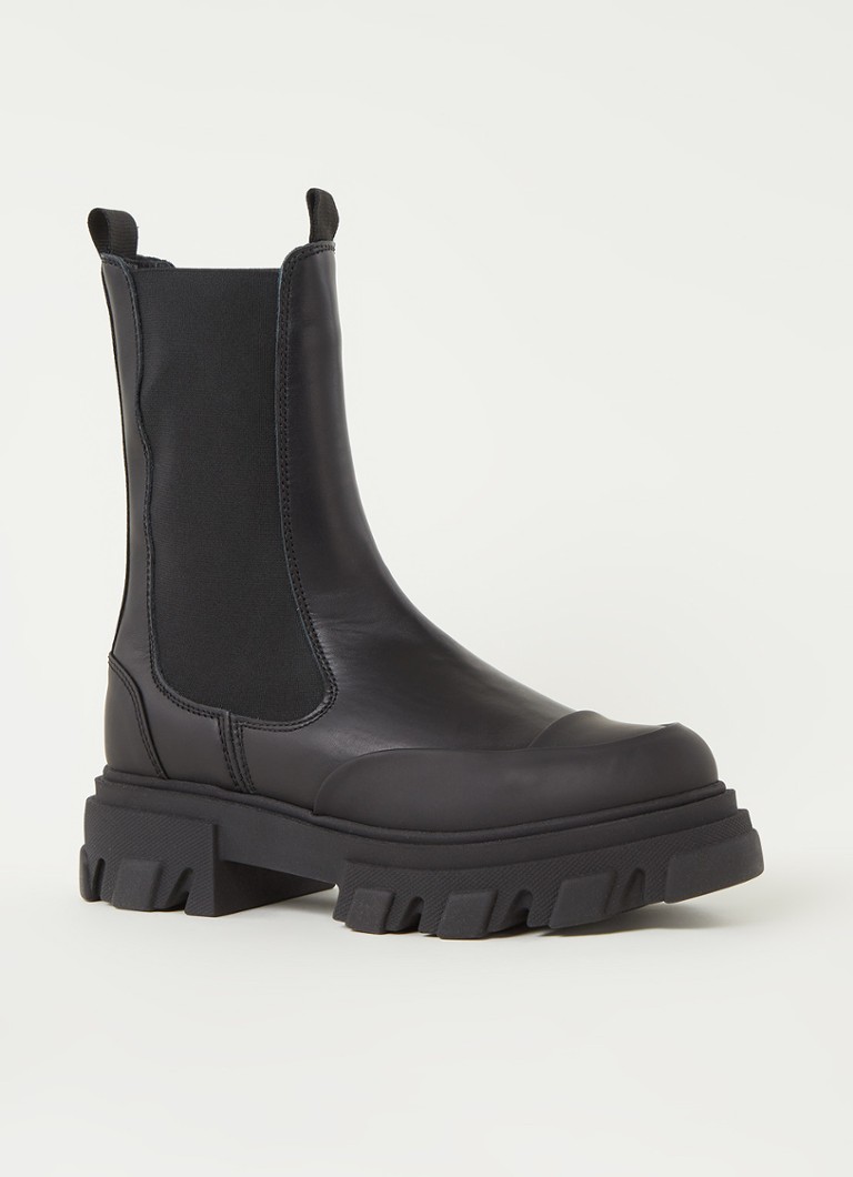 ganni cleated chelsea boots