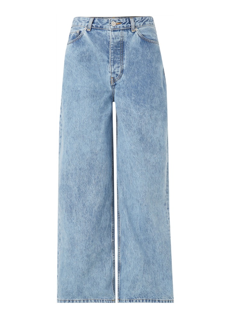 Ganni - High waist extra wide fit jeans met medium wassing - Indigo