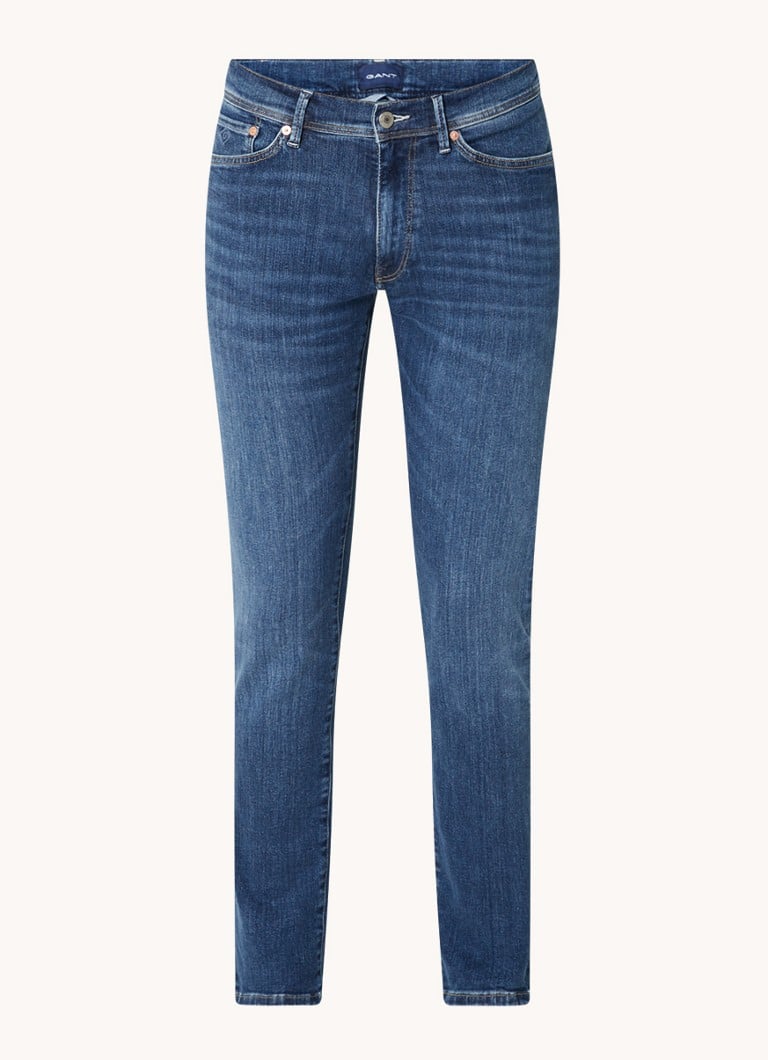 Gant - Maxen slim fit jeans met stretch - Indigo