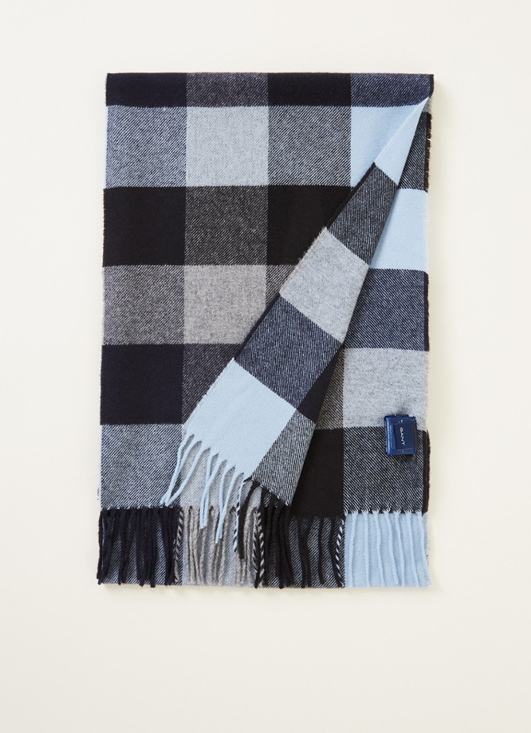 Gant - Sjaal van wol 195 x 30 cm - Grijsmele