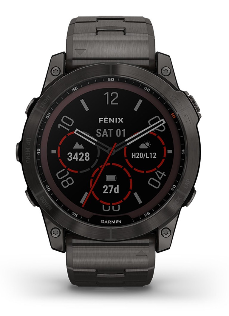 Garmin - Fenix 7X Sapphire Solar smartwatch 010-02541-27 - Zwart