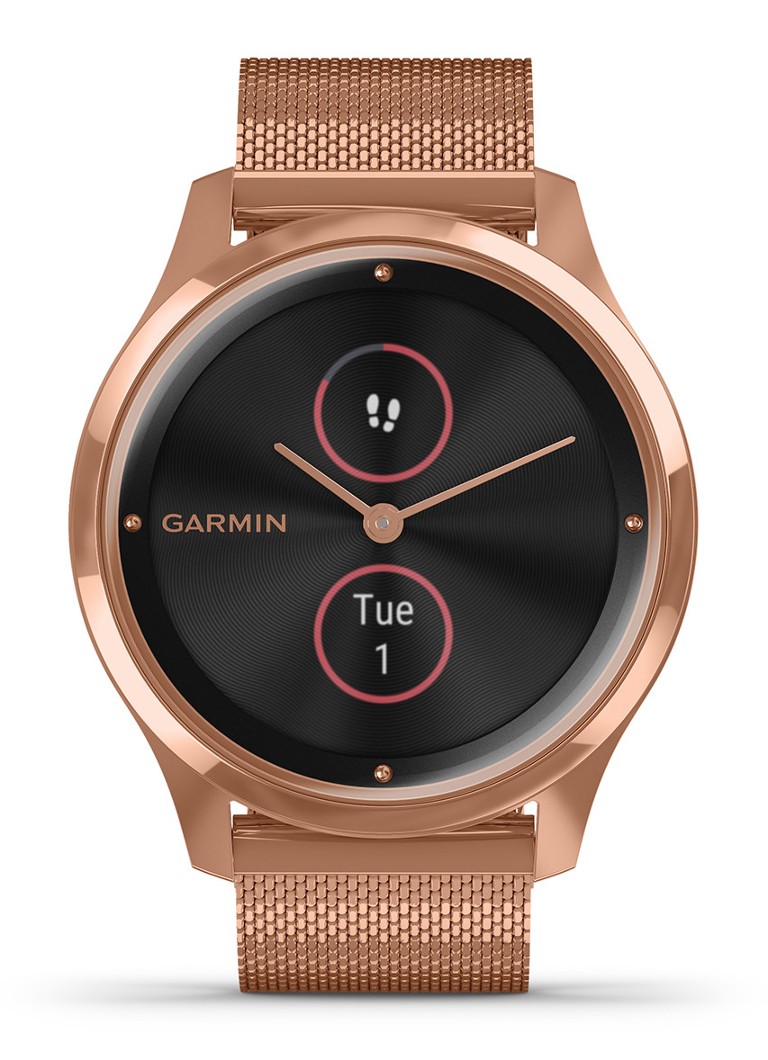 Garmin Vivomove Luxe hybride smartwatch 010-02241-04 ⢠Roségoud ⢠de Bijenkorf
