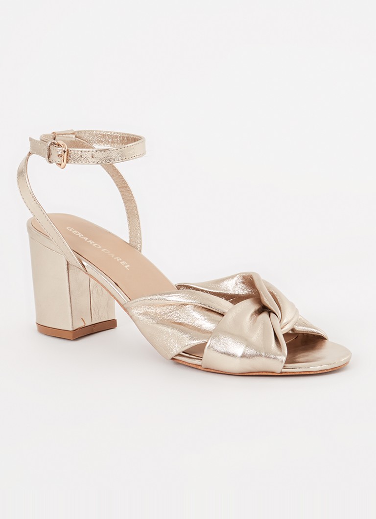 Gerard Darel - Beth sandaal van schapenleer met metallic finish - Brons