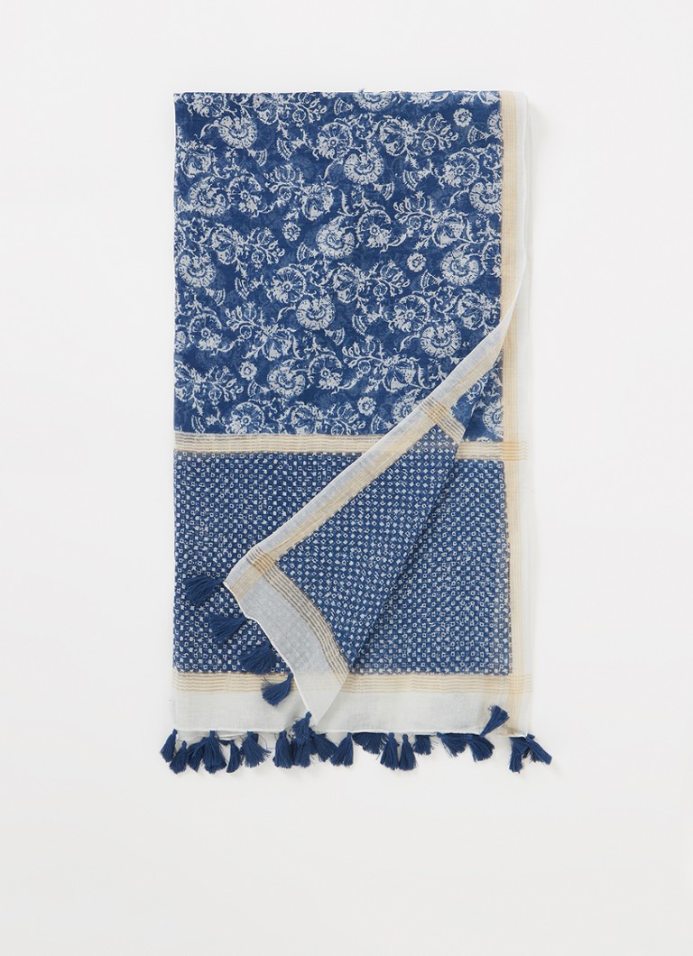 Gerard Darel - Gilda sjaal in zijdeblend met lurex 190 x 70 cm - Blauw