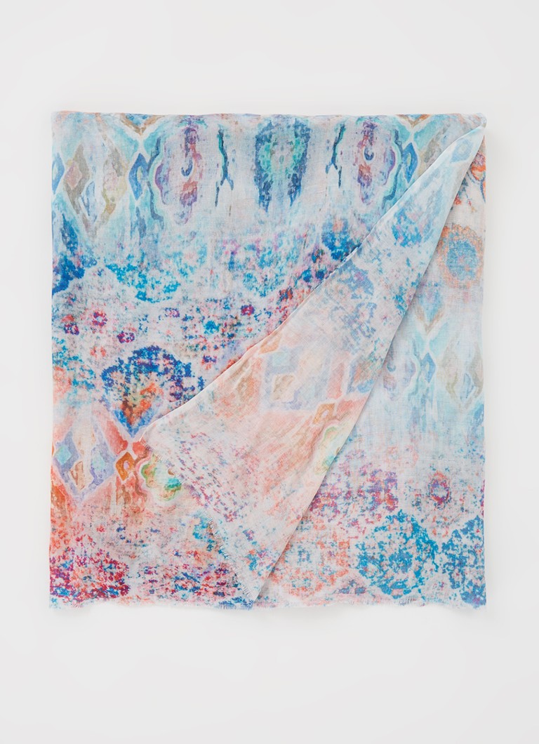 Gerard Darel - Grace sjaal met paisley dessin 190 x 100 cm - Blauw