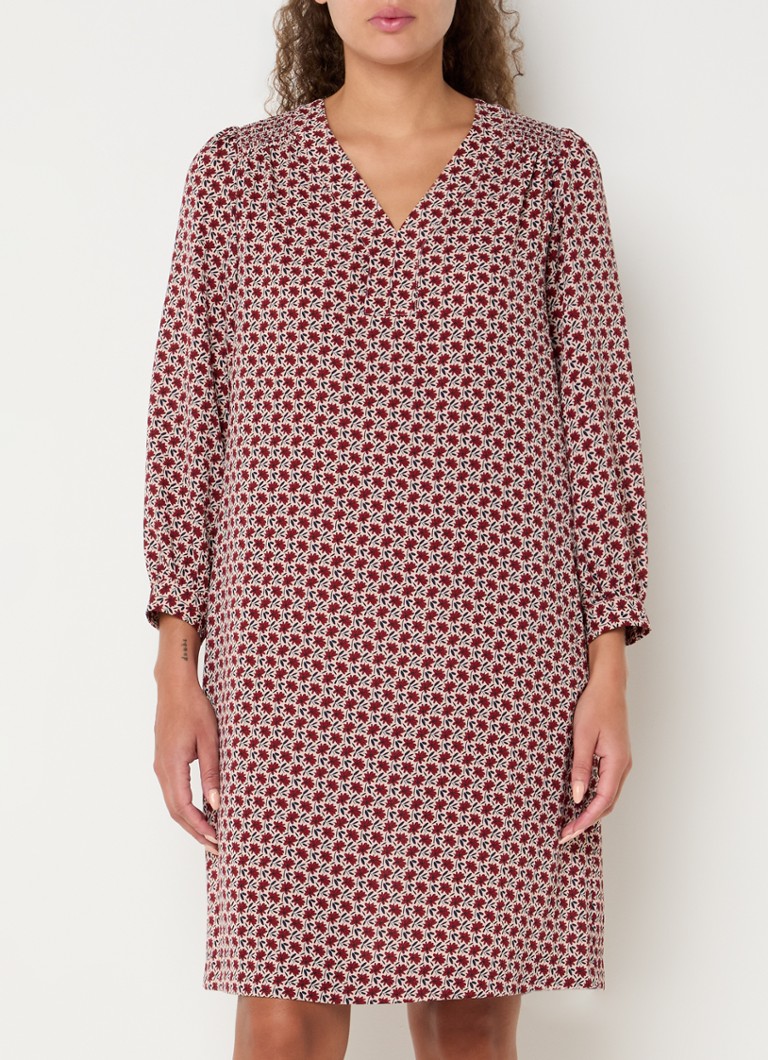 Gerard Darel - Sheila mini tuniekjurk met bloemenprint - Rood
