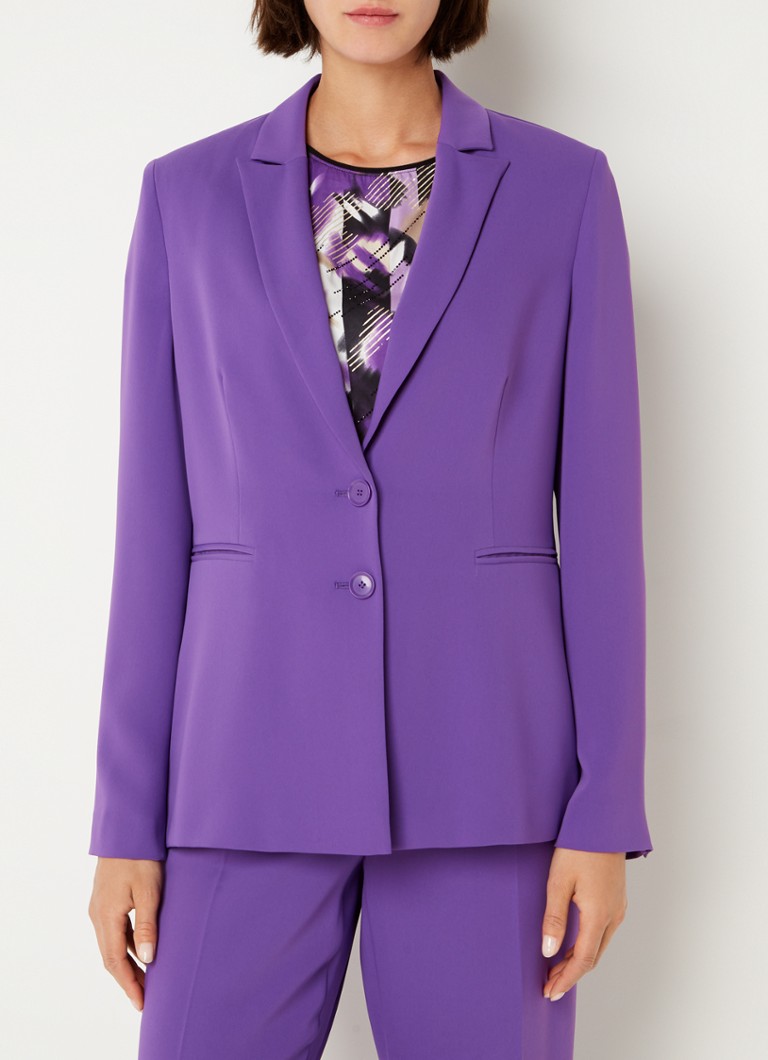 Gerry weber blazer met paspelzakken paars de bijenkorf