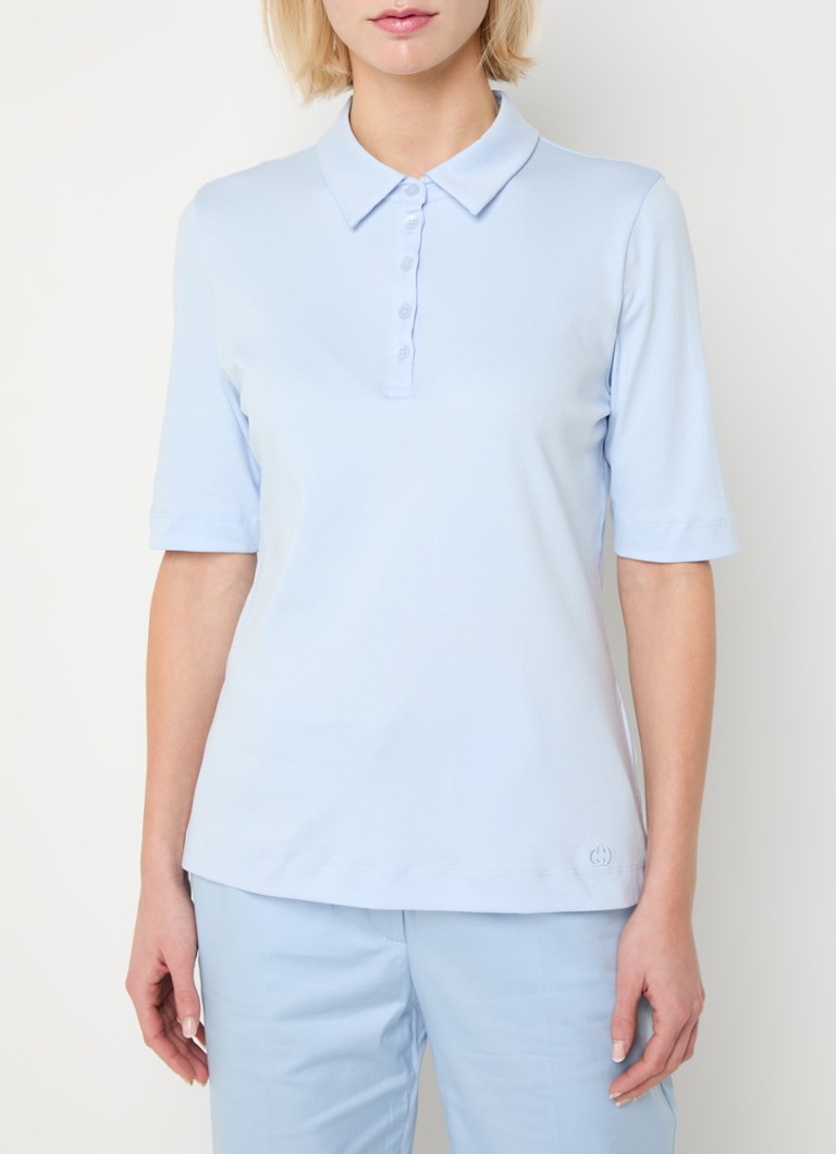 Gerry Weber - Polo met logoborduring - Lichtblauw