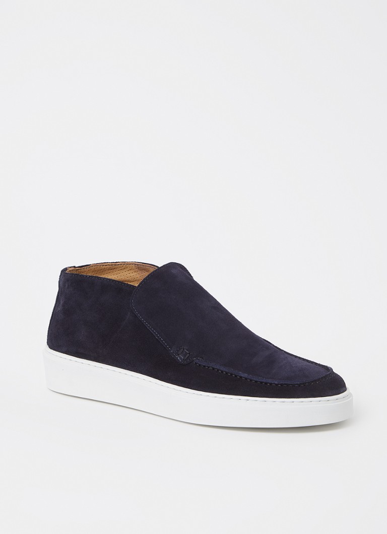 Giorgio - Clean Cup slip-on van suède - Donkerblauw