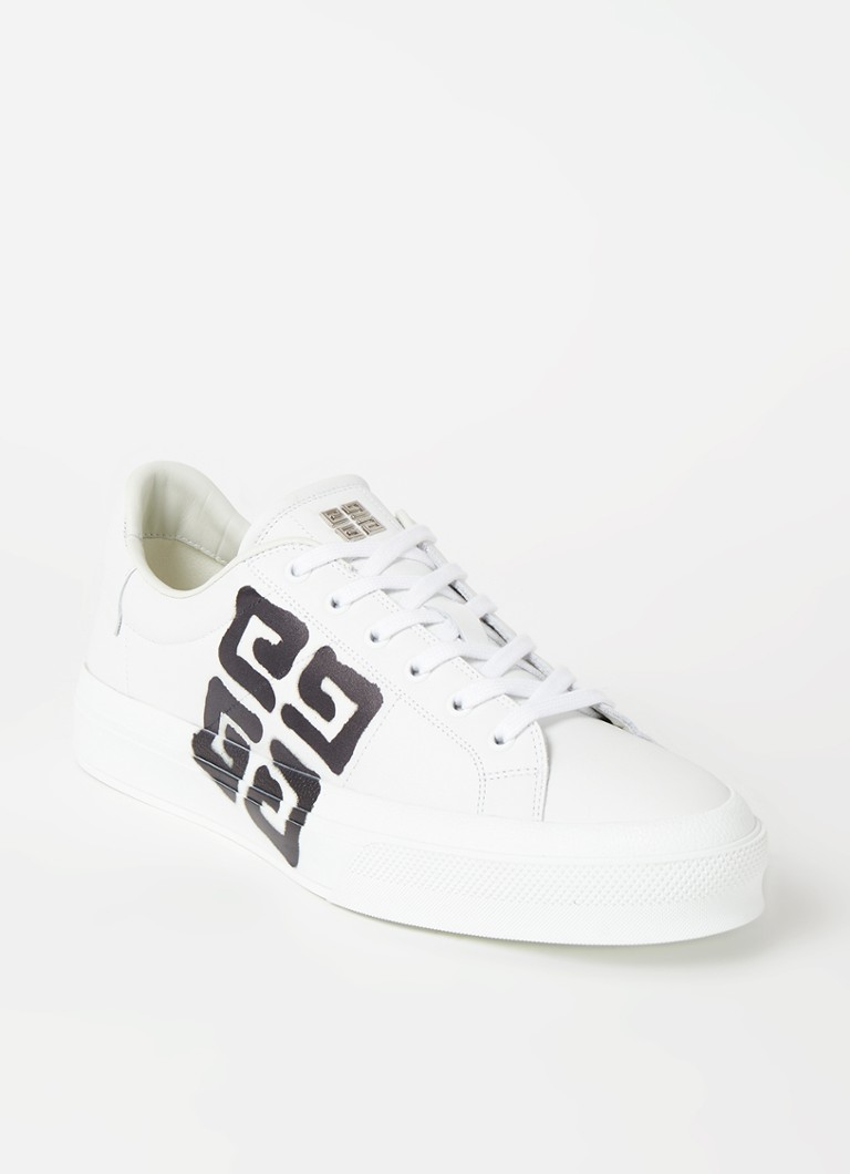 paar complexiteit Appartement Givenchy City Court sneaker van kalfsleer • Wit • de Bijenkorf