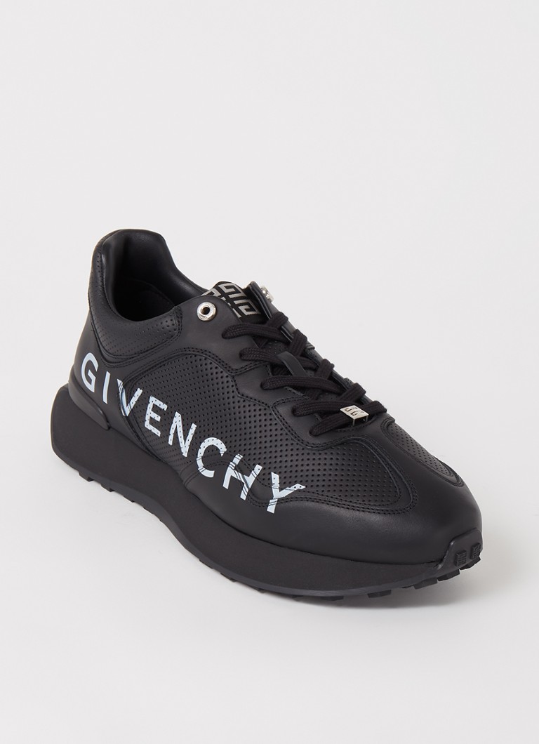 overspringen Snikken Kaal Givenchy Giv sneaker van kalfsleer met logo • Zwart • de Bijenkorf