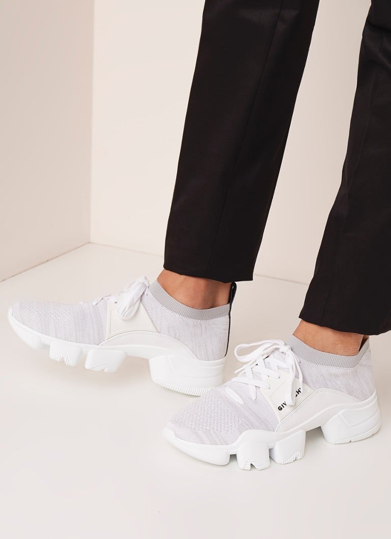 Givenchy - Jaw Sock sneaker met leren details - Wit - voorkant