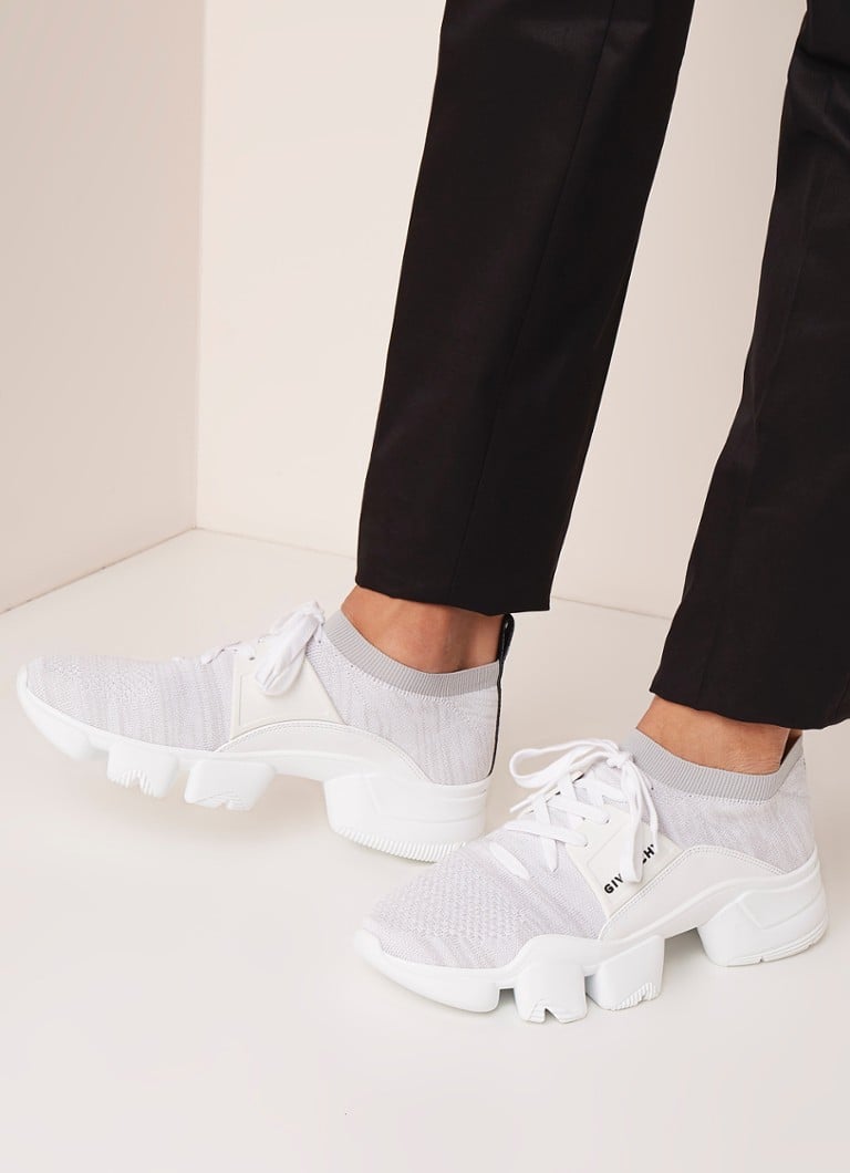 Givenchy - Jaw Sock sneaker met leren details - Wit - voorkant 