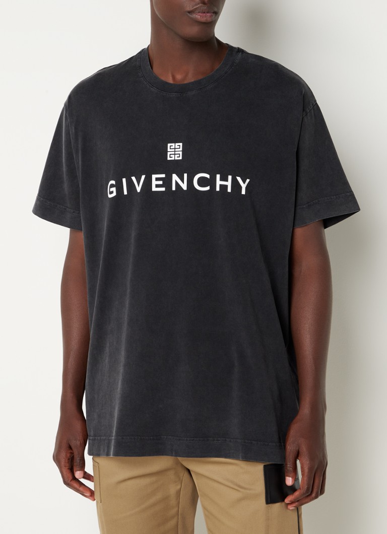 Givenchy - Oversized T-shirt met logoprint - Antraciet