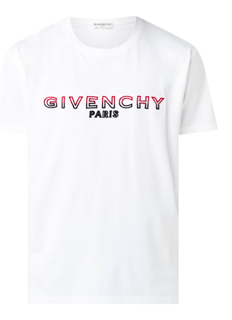 Beroep restjes Samuel Givenchy T-shirt met flock logoprint • Wit • de Bijenkorf
