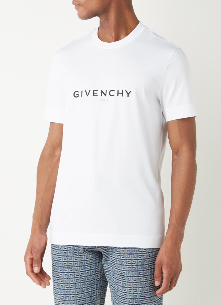 Retentie Macadam smokkel Givenchy T-shirt met logo- en backprint • Wit • de Bijenkorf