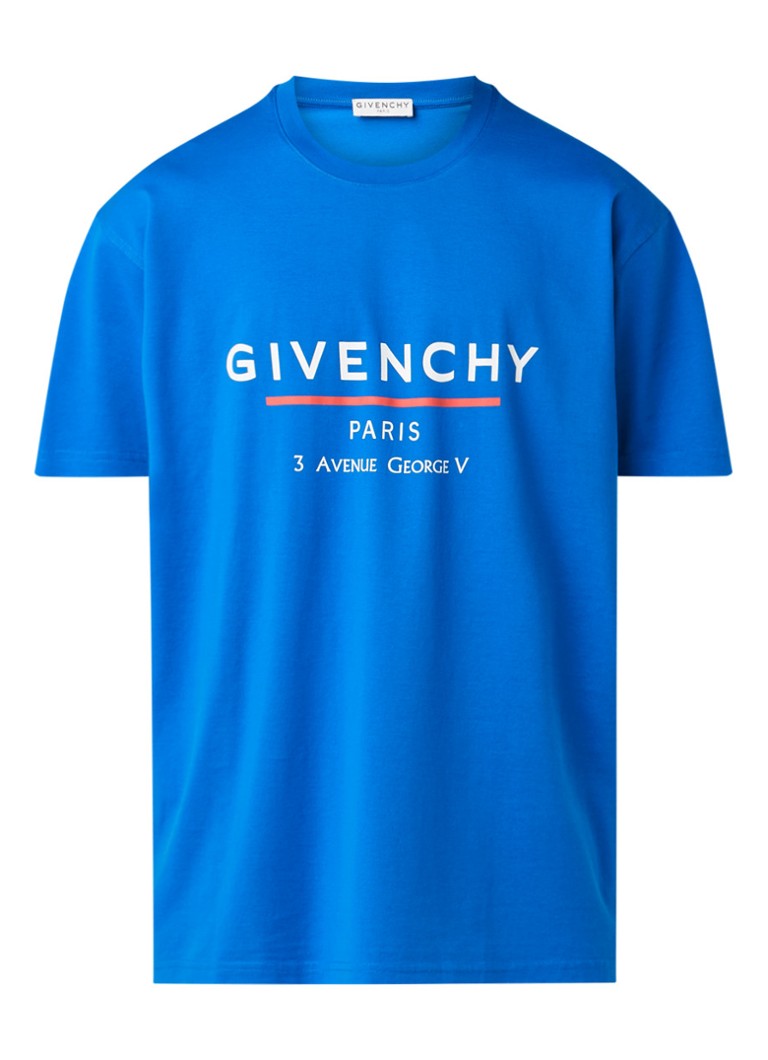 Isolator Gewoon boksen Givenchy T-shirt met logoprint • Blauw • de Bijenkorf