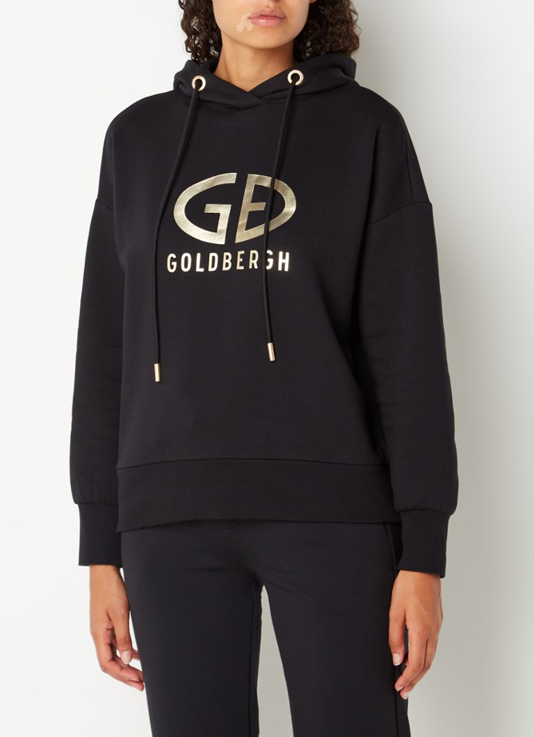 Goldbergh - Harvard hoodie met logoprint - Zwart