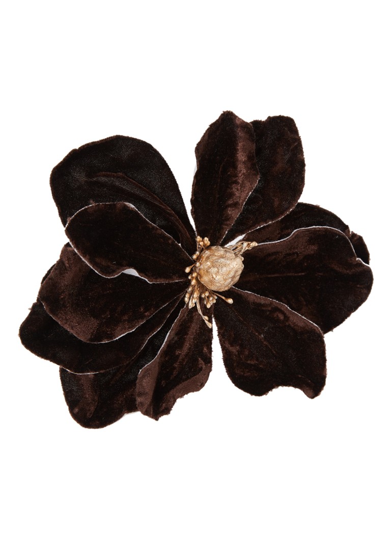 Goodwill - Magnoia kerstornament met clip 20 cm - Bruin