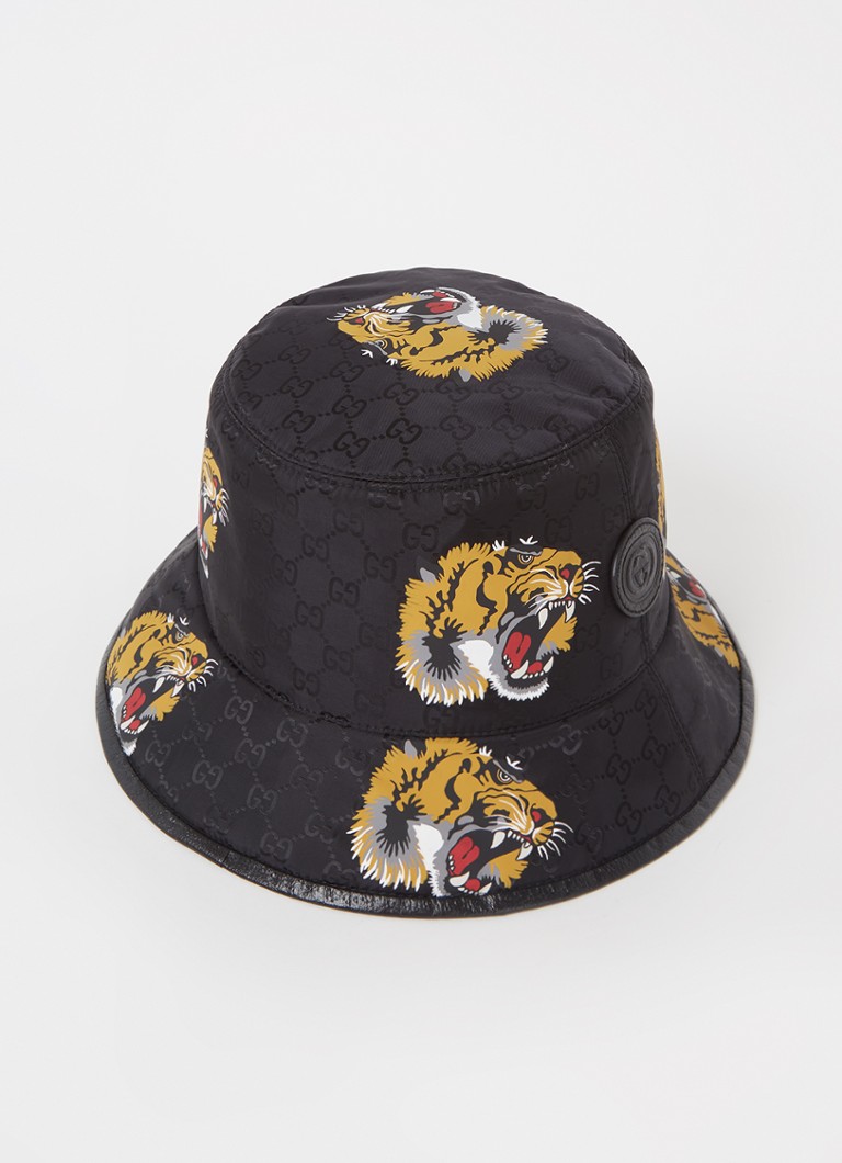 Gucci - Bob Bucket hoed met logoprint - Zwart