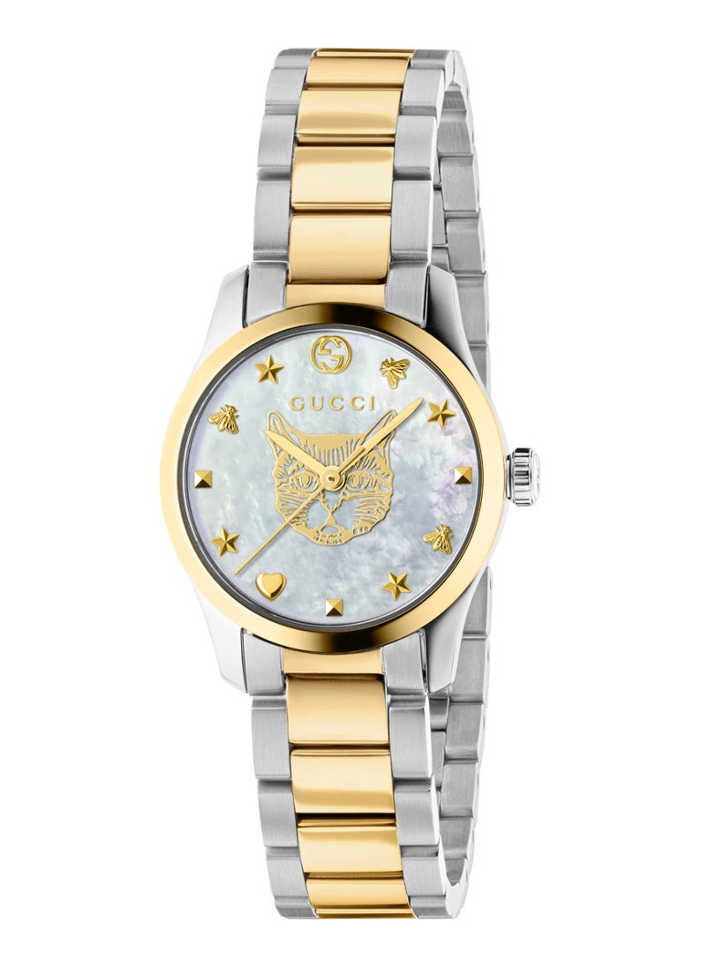 heroïsch Gedrag Bel terug Gucci G-Timeless horloge YA1265012 • Goud • de Bijenkorf