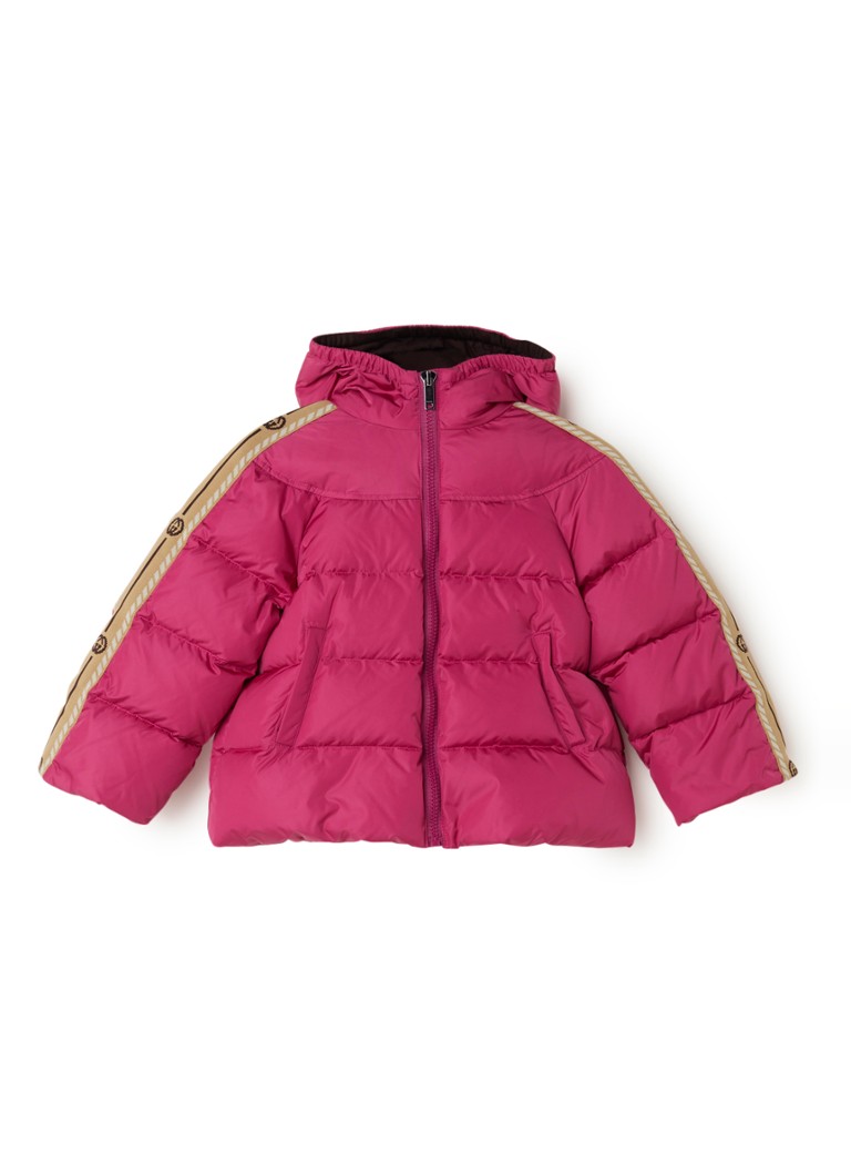 werkwoord Interpersoonlijk seinpaal Gucci Gewatteerde jas met ingebreid logo en donsvulling • Roze • de  Bijenkorf