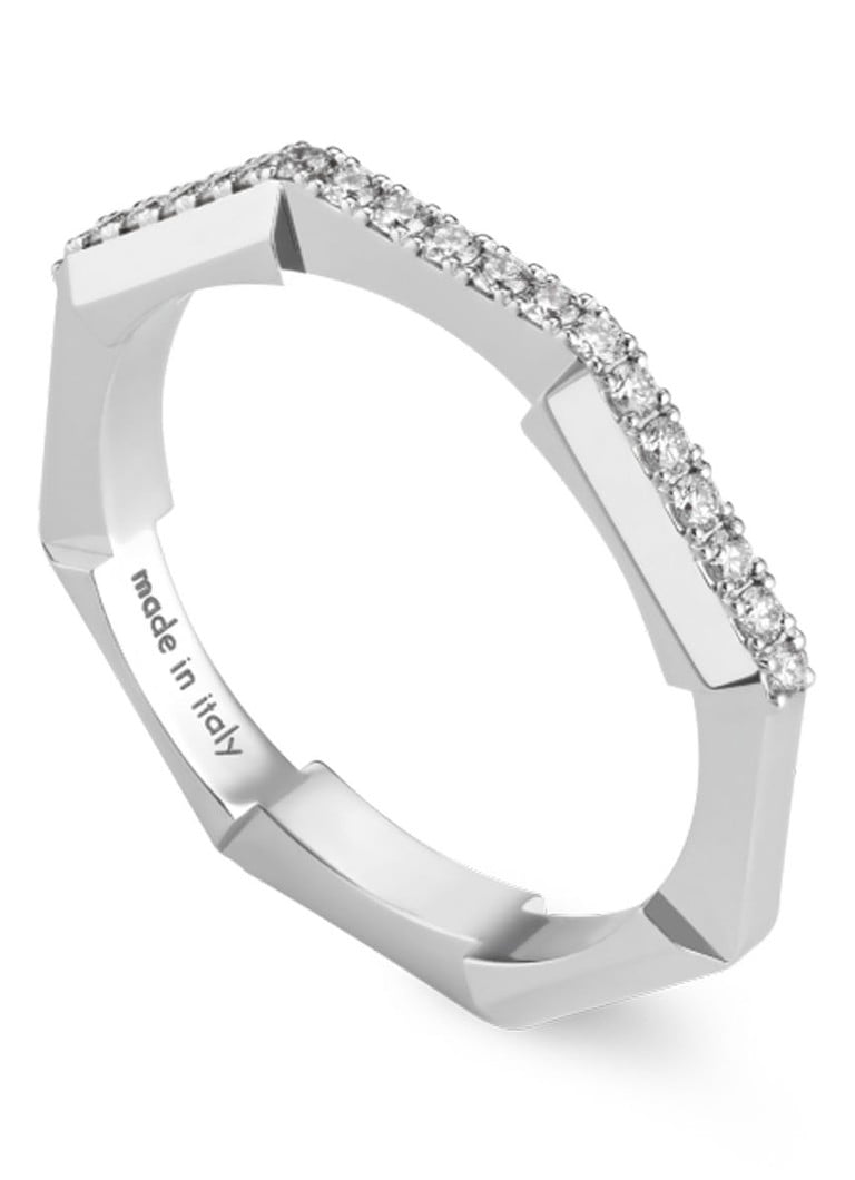 Gucci - Gucci Link to Love ring met diamanten - Witgoud