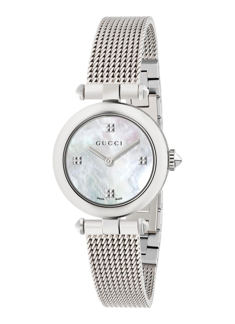 Gucci Horloge Diamantissima YA141504 • Zilver • de Bijenkorf