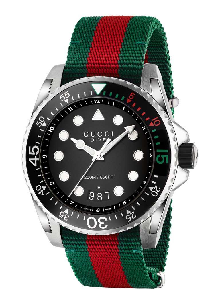 Gucci - Horloge Diver YA136209 - Zilver