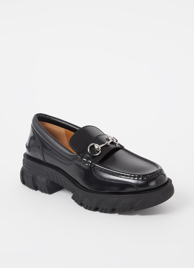 Gucci Magnum loafer van leer • Zwart • de Bijenkorf