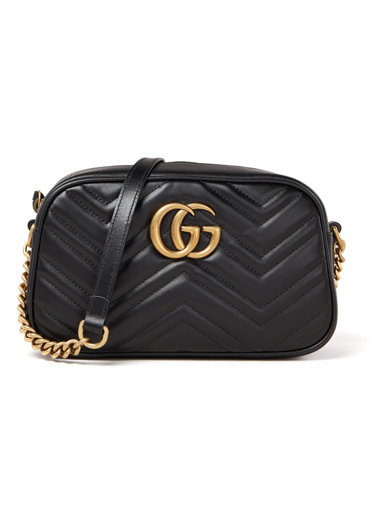 Omkleden Reageer onwetendheid Gucci Marmont crossbodytas van leer • Zwart • de Bijenkorf