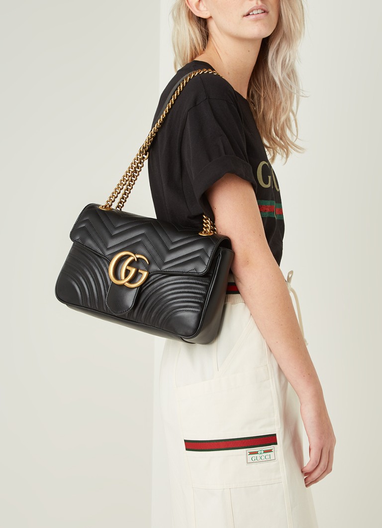 Gucci Marmont MD crossbodytas van leer Zwart • de Bijenkorf