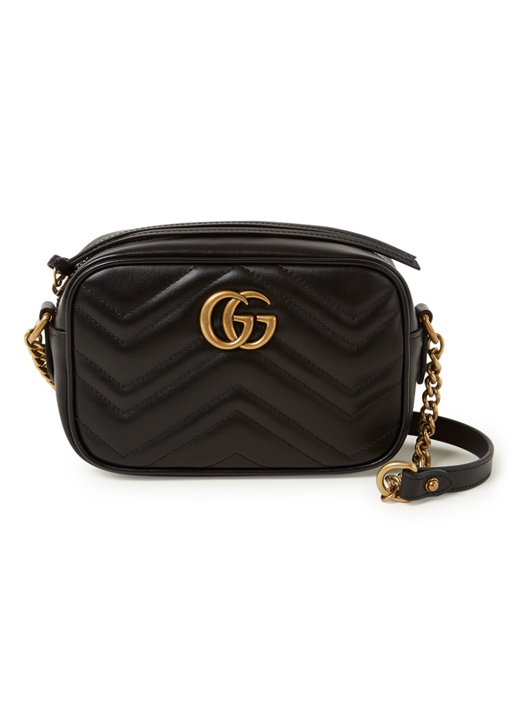 Koreaans het is nutteloos Crack pot Gucci Marmont Mini crossbodytas van leer • Zwart • de Bijenkorf