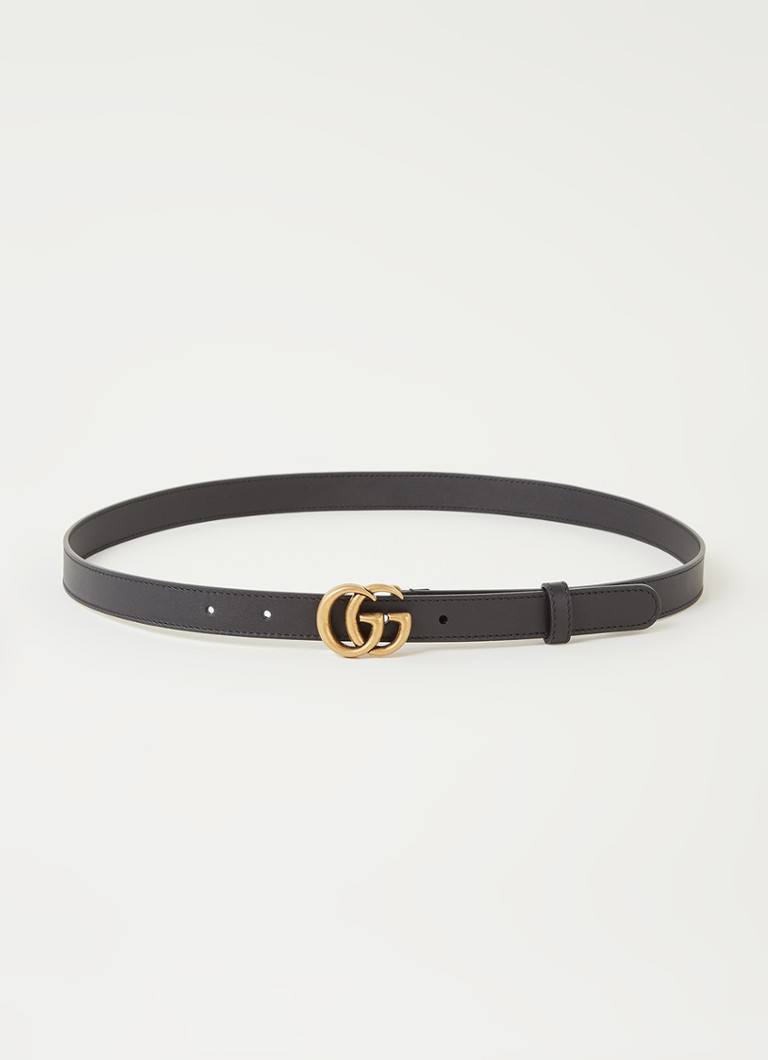 innovatie Nederigheid Laboratorium Gucci Marmont riem van leer • Zwart • de Bijenkorf