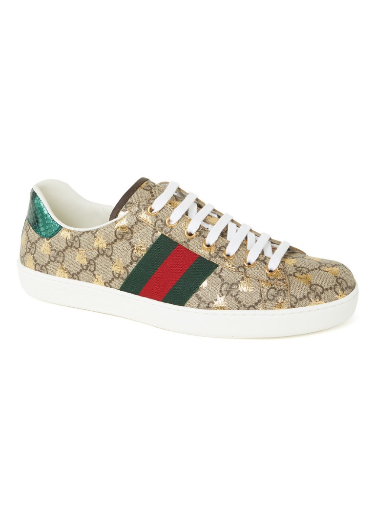 new ace perforated logo sneaker gucci