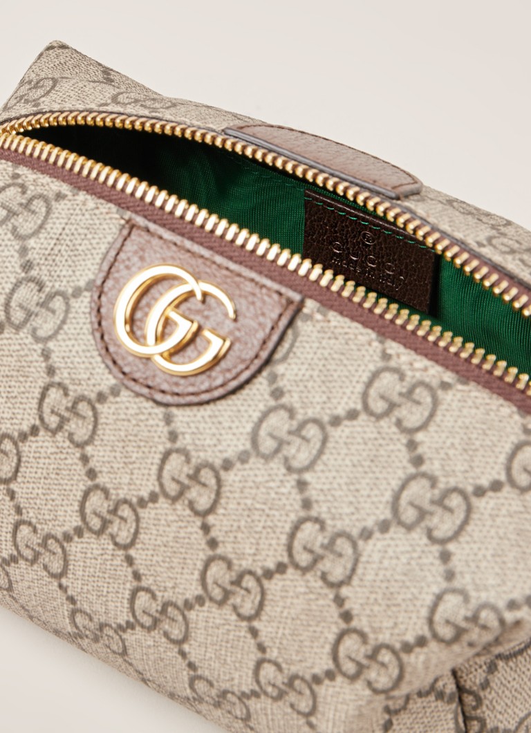 Gucci Ophelia Make Up Tas Met Leren Details Beige De Bijenkorf