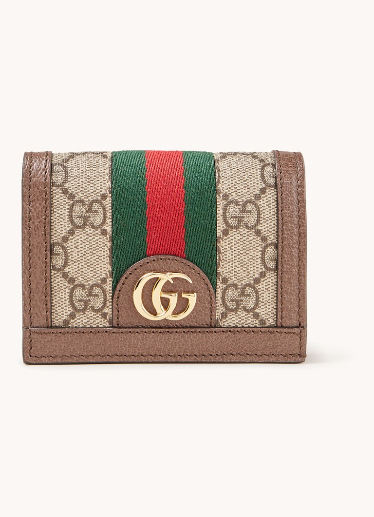 Gucci Ophelia portemonnee met leren details • Bruin • de