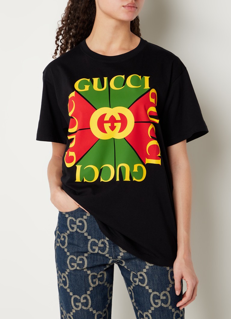 Gucci Dames Goedkope Merkkleding Gucci Gucci Oversized T-shirt Met Logoprint