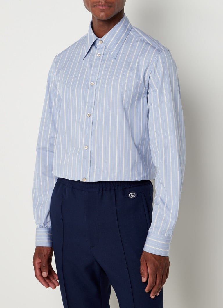 Gucci - Regular fit overhemd met streepprint - Blauw