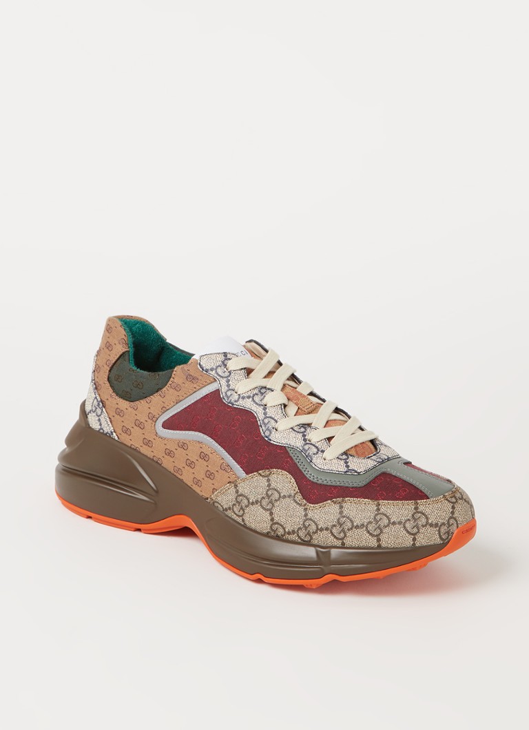 schending zegevierend Adelaide Gucci Rhyton sneaker met leren details en logoprint • Bruin • de Bijenkorf schending zegevierend Adelaide Gucci Rhyton sneaker met leren details en logoprint • Bruin • de Bijenkorf